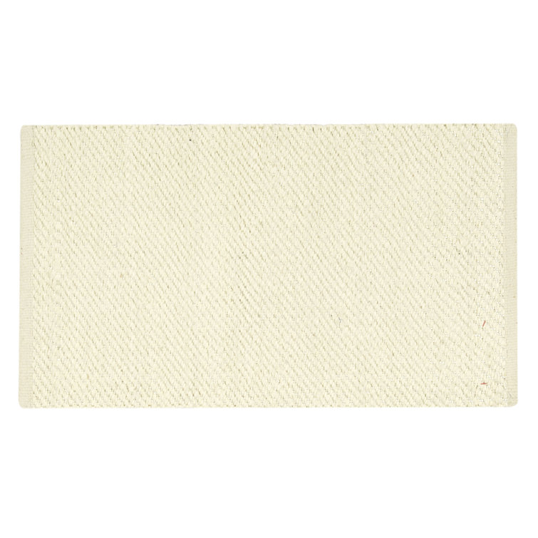Tapis à zone blanche en coton Woosley