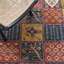 Tapis rouge / vert en laine / coton noué à la main Samarkand-1597160372