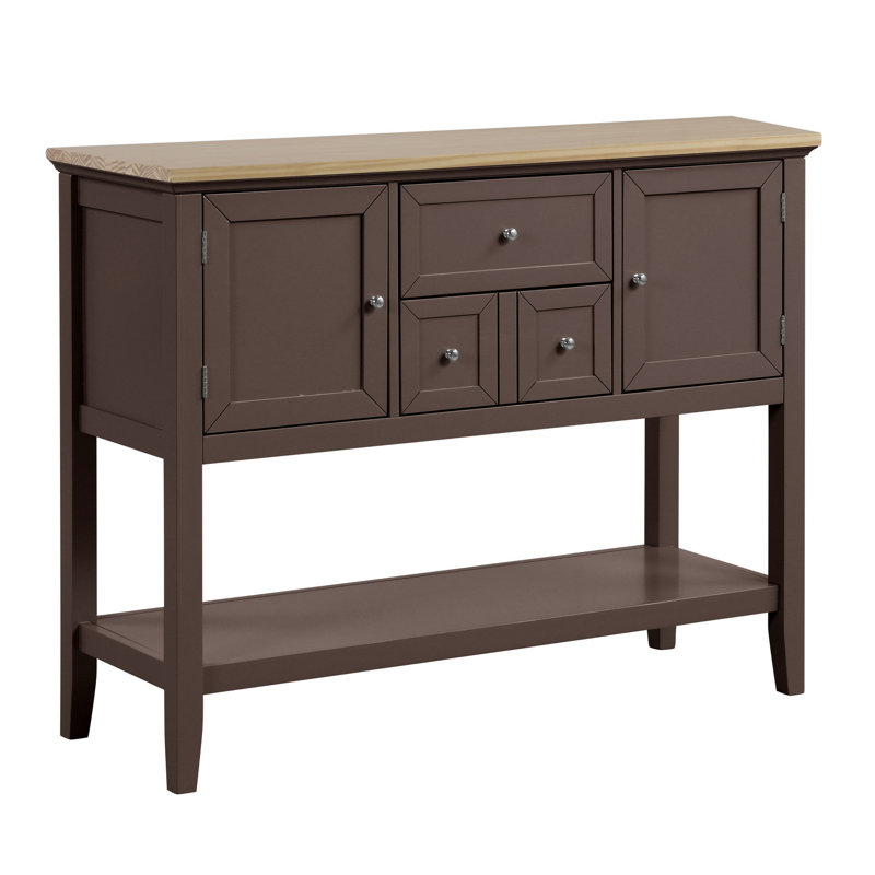 Buffet 44 po avec rangement ChicCraft - brun et blond, Brun / Naturel