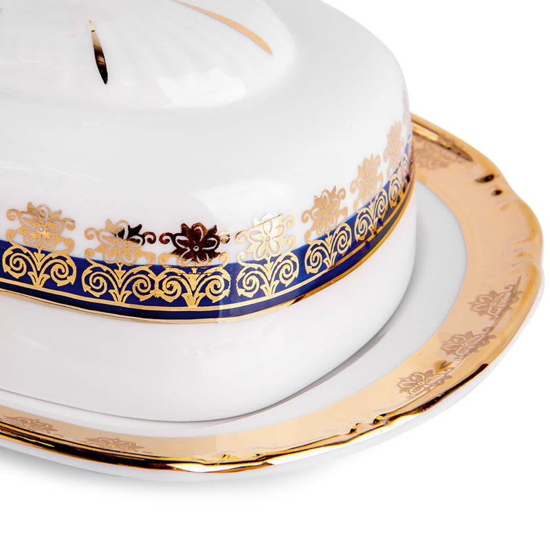Beurrier en porcelaine fine Constance Carlsbad