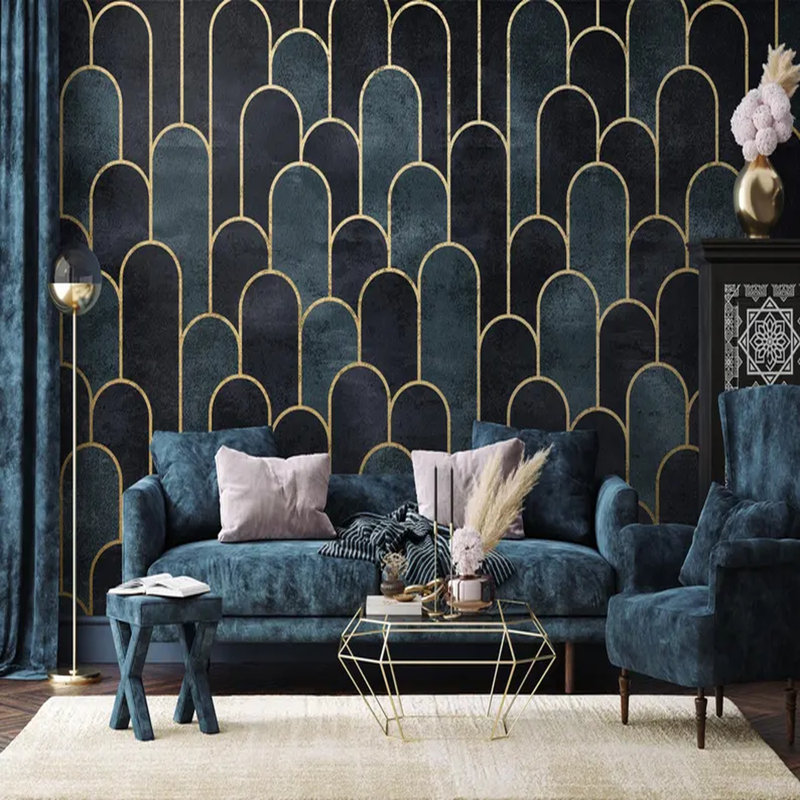 Golden Arch Deco Dreams, L 96 po x l 108 po