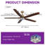 132cm Ceiling Fan with LED Lights-1231644244