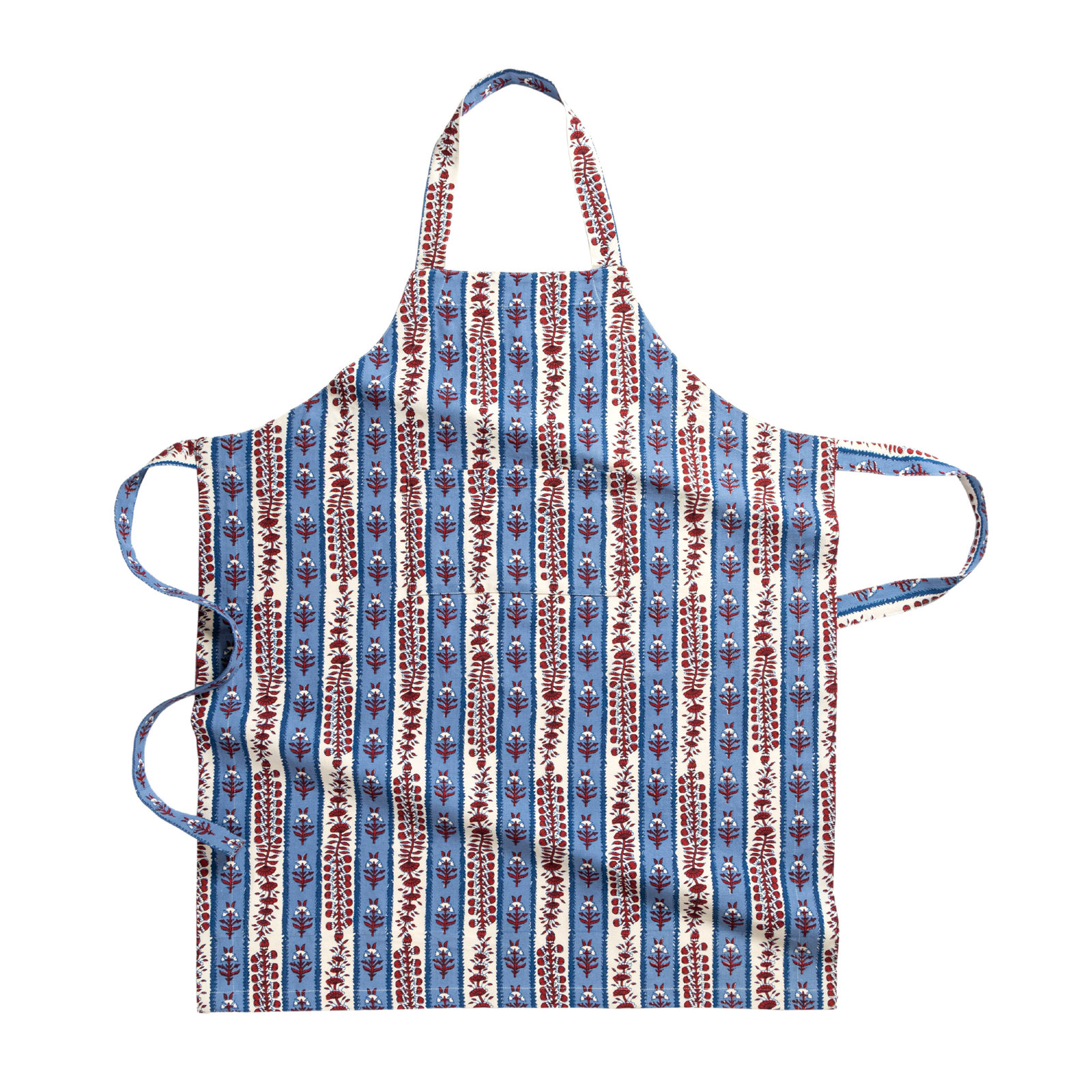 Charlemont Kitchen Apron, Red/Blue