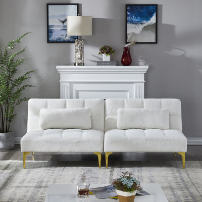 Tissu convertible futon avec pieds en métal