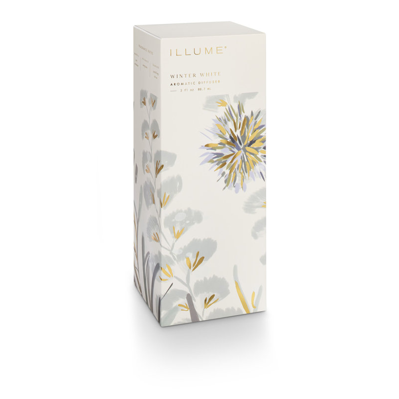 Winter White Ceramic Reed Diffuser with Refillable Oil