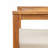 Abaco Outdoor Barstool, Teak Finish Wood With Beige Cushion, Set Of 2