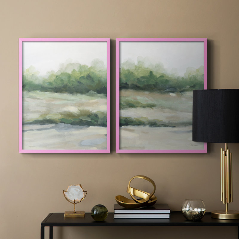 «Faded Morning I», reproduction encadrée de qualité supérieure - prête à être accrochée - aucun clou requis - aucun clou requis
