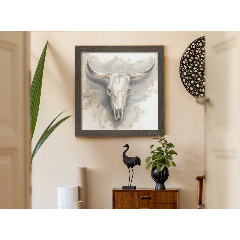 "Indigo I", reproduction d’art sur toile encadrée, H 27,5 po x l 27,5 po x P 1,5 po, Cadre gris
