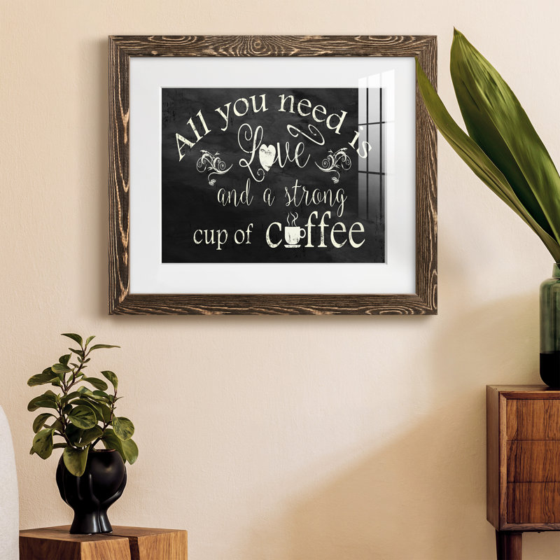 " Strong Coffee ", Walnut, 17" H x 20" W x 1" D