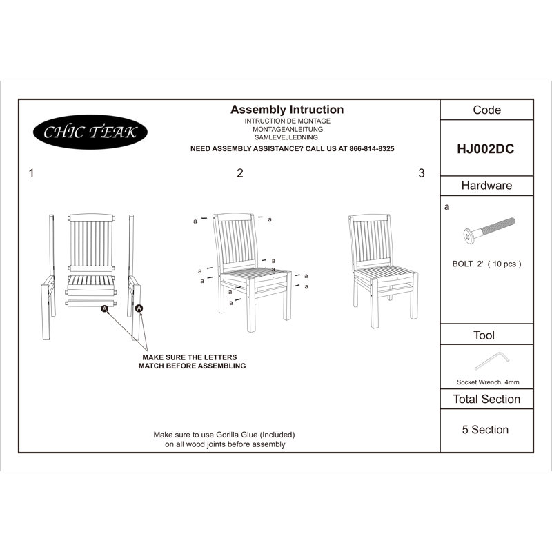 Belize Honey-Brown Teak Armless Outdoor Dining Chair
