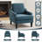 Plush Chenille Armchairs Set Of 2 – Modern Upholstered Accent Chairs With Cozy Fabric For Living Room-1676117863
