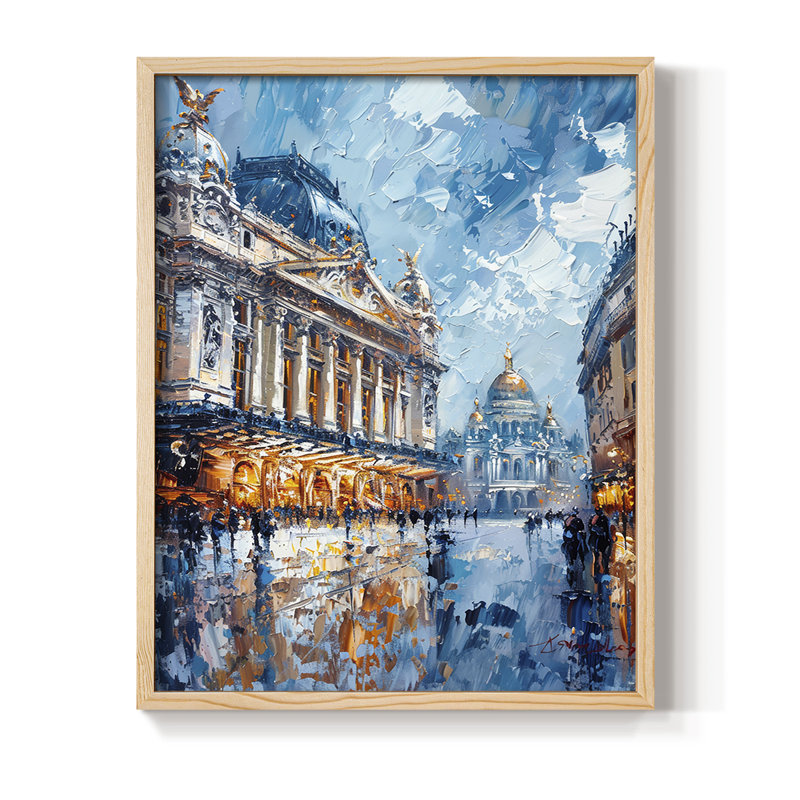 LANDSCAPES Series CCCLXI Framed Print - Solid Wood, Natural, 11" H x 9" W