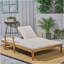 Double chaise longue de patio avec coussin-58746794