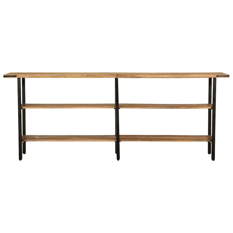Solid Wood Top Console Table, 70cm H x 180cm W x 35cm D