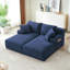 Chaise longue double compressible avec porte-gobelets-738887194