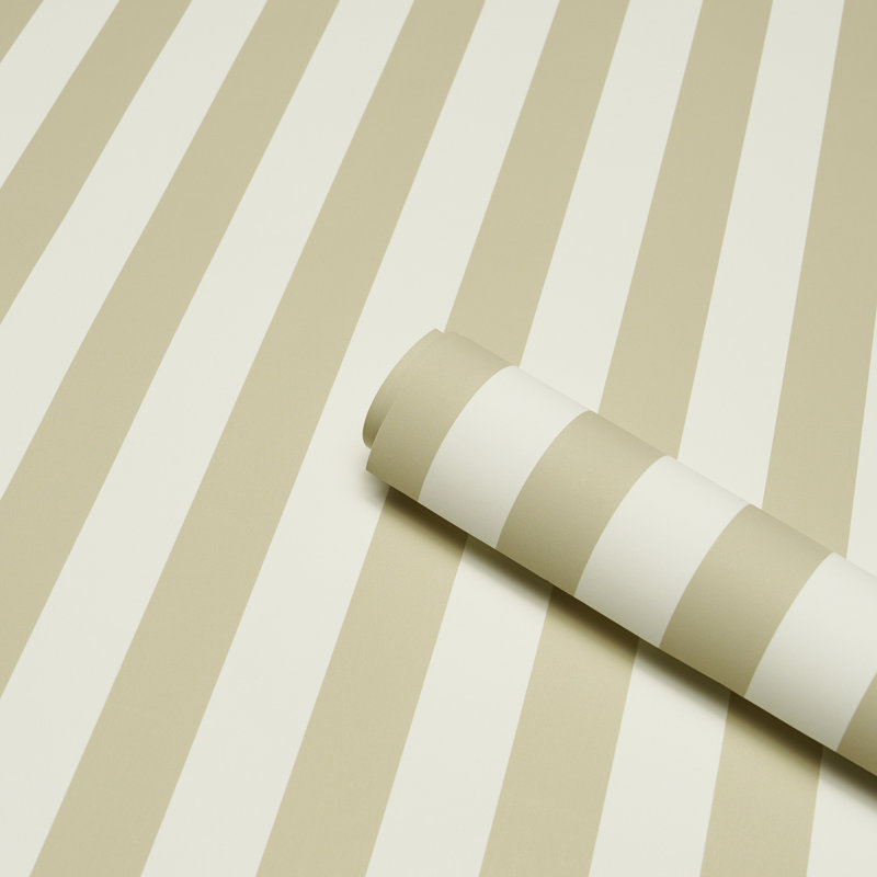 Emma Striped Matte Wallpaper Roll, Neutral