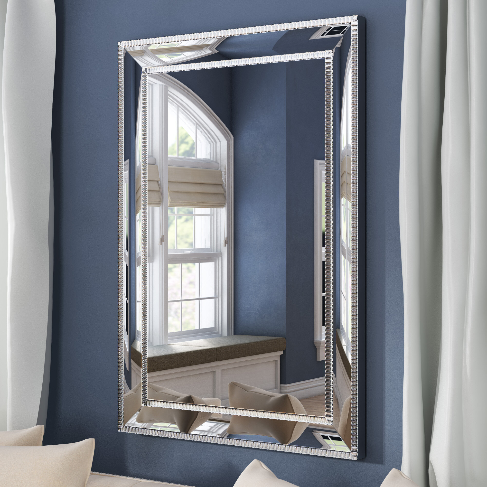 Willa Arlo Interiors Dimas Flat Wall Mirror & Reviews | Wayfair