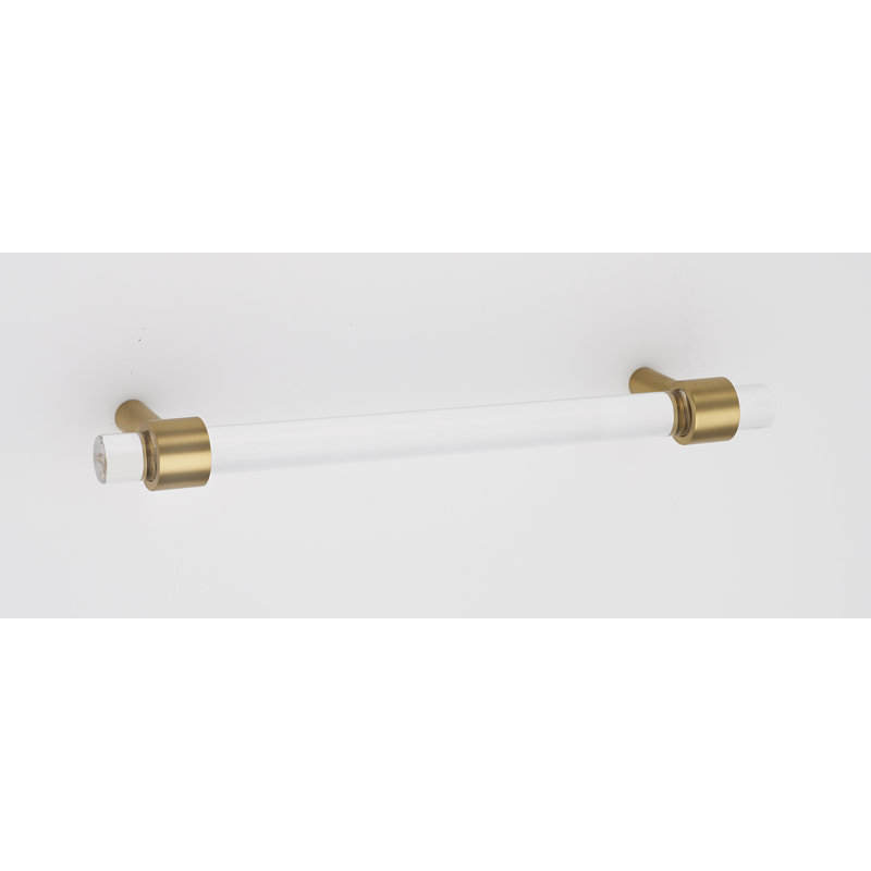 4" Center to Center Bar Pull, Satin Brass, 8"