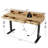 59" L Modern Large Electric Standing Desk With 3 Drawers And Charging Station, Height Adjustable Home Office Computer Desk With Ergonomic Monitor Stand