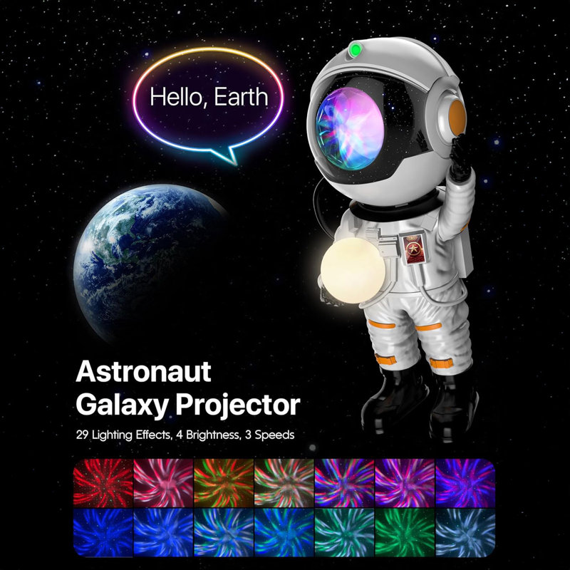 Projecteur de galaxie Sumkea, lumière nébuleuse, Blanc