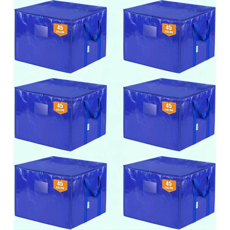 Heavy-Duty Moving Bags With Zippers And Handles - Extra Large Storage Totes For Space Saving, Foldable And Waterproof Alternative To Moving Boxes