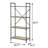 Antique Oak And Sandy Grey 4-Tier Bookcase