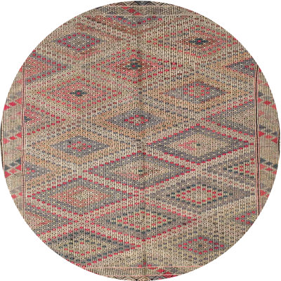 Tapis géométrique brun / gris
