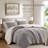 Comfortable Modern Bedding Sets, Gray Chenille, Waffle Knit For Home