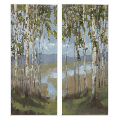 Ensemble de 2 plaques murales en bouleau blanc par Trevor Copenhaver