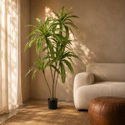 Annitte 180 cm H Faux Palm Tree Plant in Plastic Pot Liner