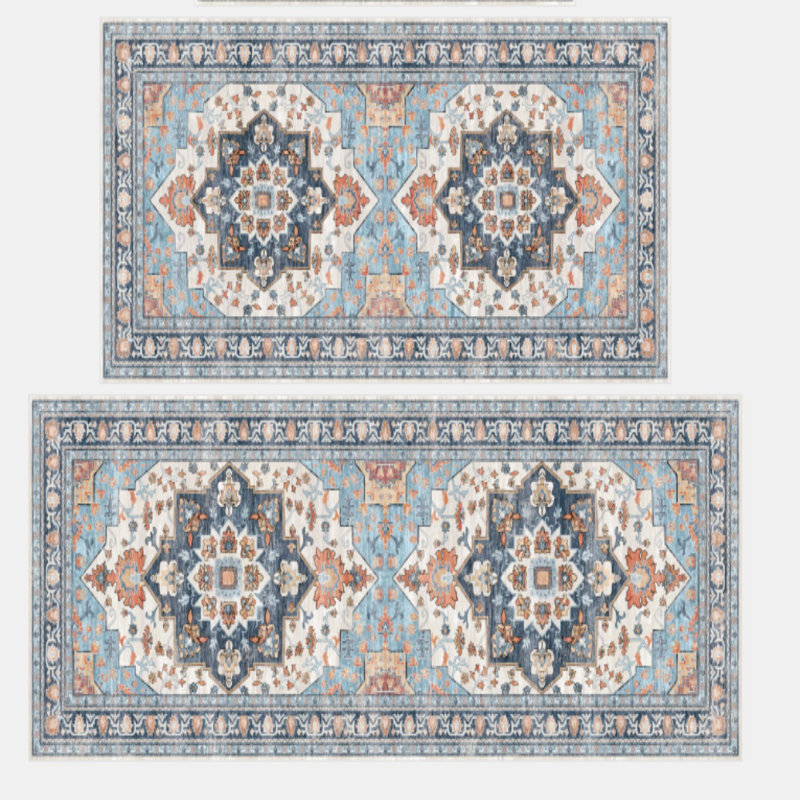 Ensemble de 2 tapis de cuisine antidérapants et antidérapants, Brun oriental