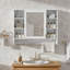 Armoire de toilette murale 36 po 3-en-1 avec tablette réglable, porte à fermeture en douceur et miroir haute définition-1183074337