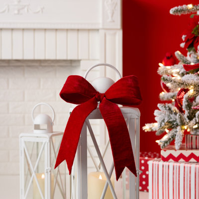 Arc de Noël rouge câblé