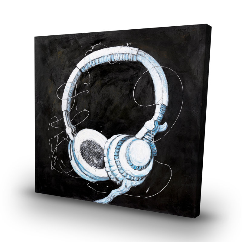 Headphones - 32"x32" art on canvas