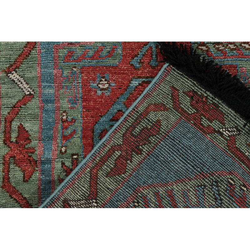 Tribal Rug In Red, Blue, Green Geometric Pattern By Rug & Kilim, Rectangle 6' x 8'