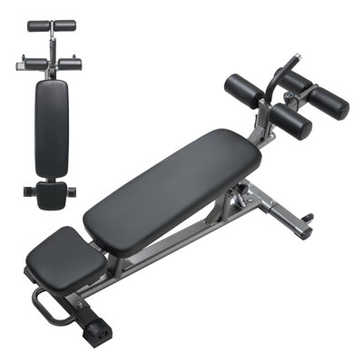 Sit Up Bench, Decline Ab Bench with Reverse Crunch Handle, with 4 Adjustable Height Settings, Heavy Duty Steel, 1000 Lbs Capacity, for Home Gym Workouts, Strength Training, Full Body Muscles