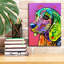 «Puppy Eyes Mauve» par Dean Russo Studios, art mural sur toile-652353093