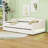 Twin XL Linen Upholstered Daybed with LED Lighting and Dual Storage Drawers-783720430