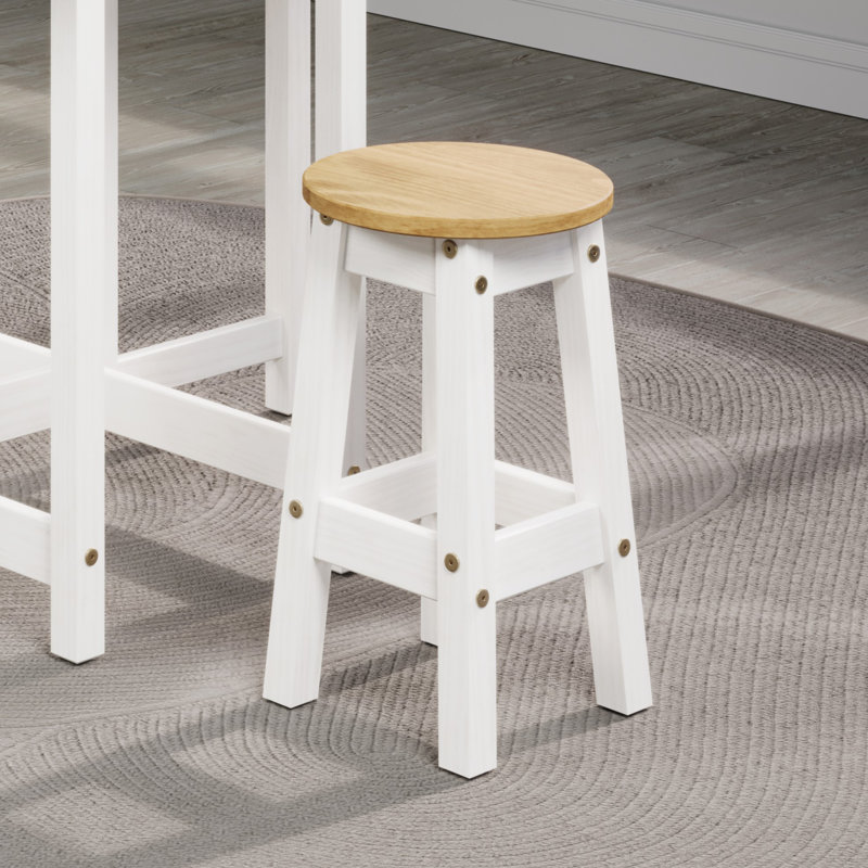 Starr Solid Wood Counter Stool, White