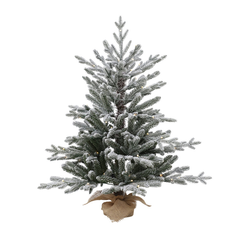 Luxury 91.5H Pre-lit Snowy Christmas Tree