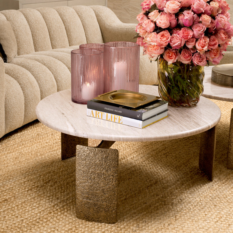 Coffee Table Bodega Antique Brass Finish