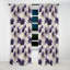 Motif damassé mauve et blanc art déco I - Rideau damassé - Rideau occultant - 1 panneaux-107534583