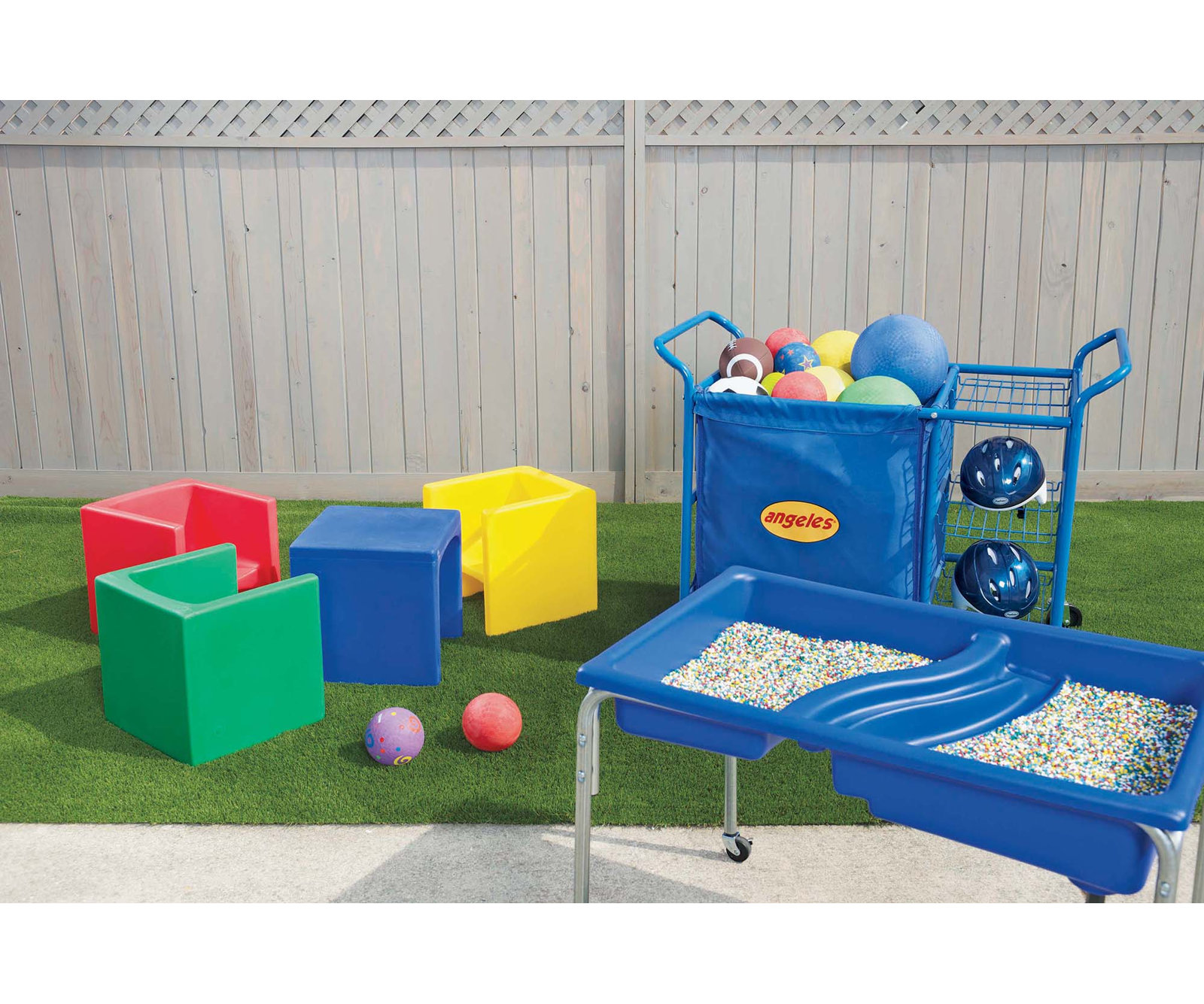 3-N-1 Cube Chair, Red/Blue/Yellow/Green