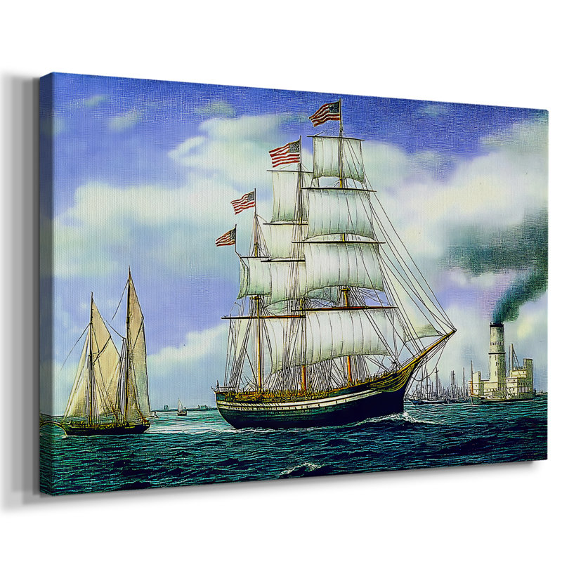 Nautical Series-XLIII - Cavas enveloppés de galerie, 12 x 18