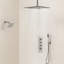Système de robinet de douche thermostatique, pomme de douche à double effet de pluie haute pression au plafond avec valve brute-93876704