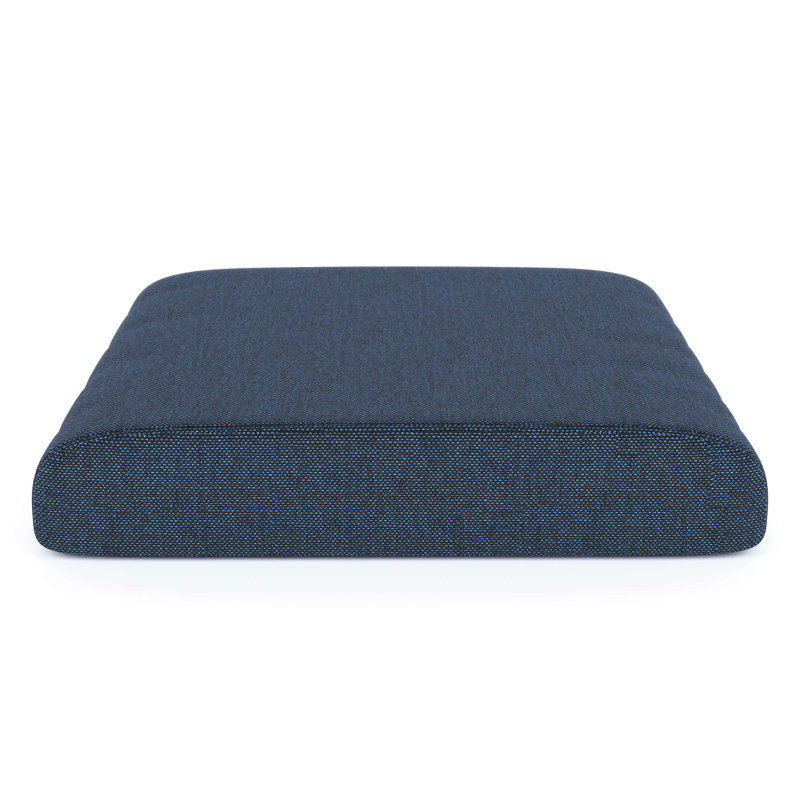 Sunbrella® Outdoor Ottoman Cushion, Sunbrella® Spectrum Indigo, 4" H x 22" W x 20" D