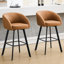 Tabouret de bar pivotant rembourré avec dossier et accoudoirs pour îlot de cuisine (ensemble de 2)
