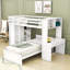 Lit superposé avec bureau, tablettes et tiroirs, garde-robe-119617994-119617996
