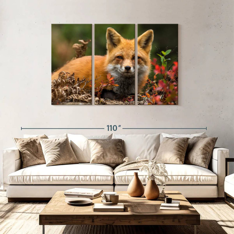 Happy Fox, 48" H x 74" W