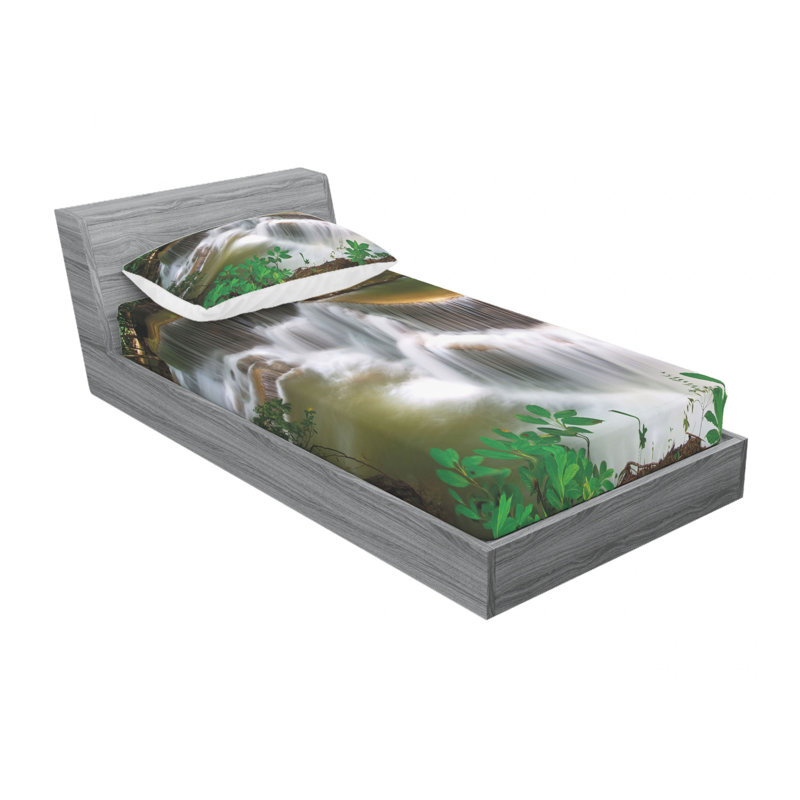 Ensemble de draps Tropical Paradise, Ensemble de draps pour lit simple TG avec drap-hou